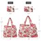 Wrapables Large & Small Foldable Tote Nylon Reusable Grocery Bags, Set of 2